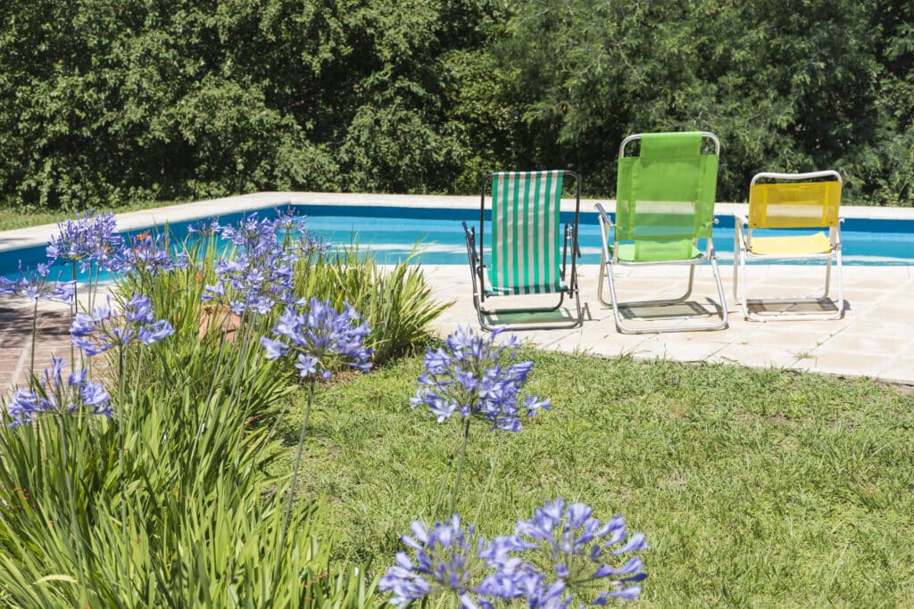 piscine creusée enterrée dans un jardin